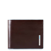 PIQUADRO - Portafogli sottile con portacarte estraibile Blue Square Mogano